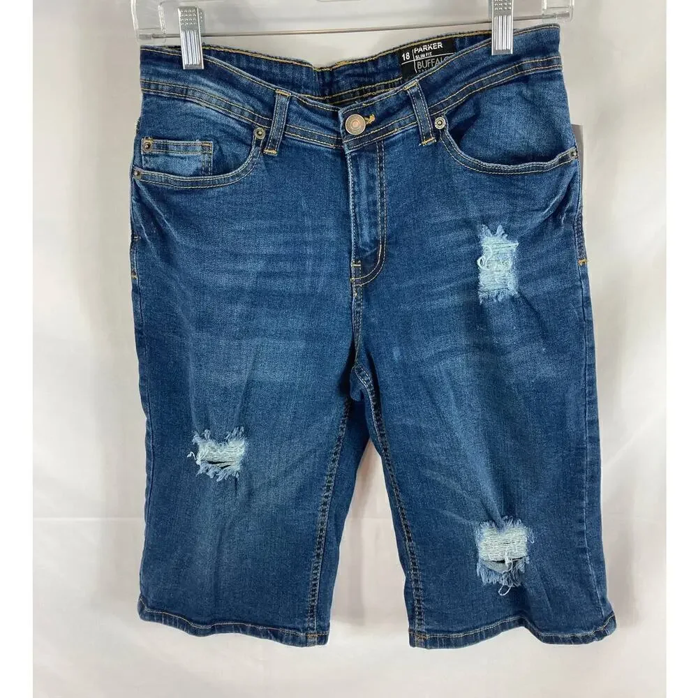 NWT Buffalo David Bitton Parker Slim Fit Denim Shorts size 18